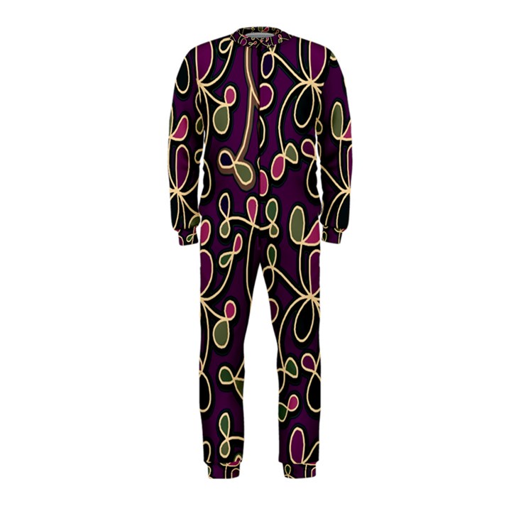 Elegant purple pattern OnePiece Jumpsuit (Kids)