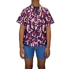 Pink And Purple Pattern Kids  Short Sleeve Swimwear by Valentinaart