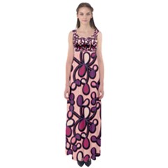 Pink And Purple Pattern Empire Waist Maxi Dress by Valentinaart