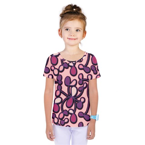 Pink And Purple Pattern Kids  One Piece Tee by Valentinaart