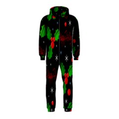 Happy Holidays Pattern Hooded Jumpsuit (kids)