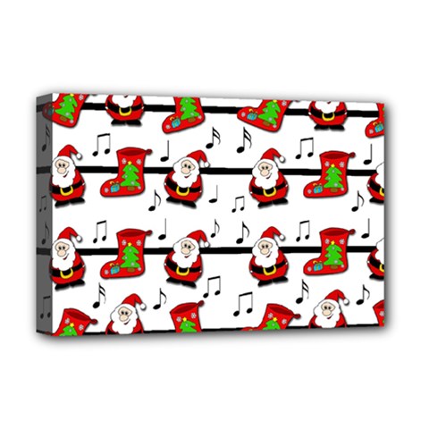 Xmas Song Pattern Deluxe Canvas 18  X 12   by Valentinaart