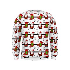 Xmas Song Pattern Kids  Sweatshirt by Valentinaart