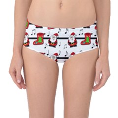 Xmas Song Pattern Mid-waist Bikini Bottoms by Valentinaart