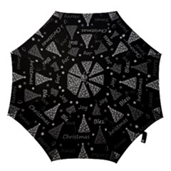 New Year Pattern - Gray Hook Handle Umbrellas (small) by Valentinaart