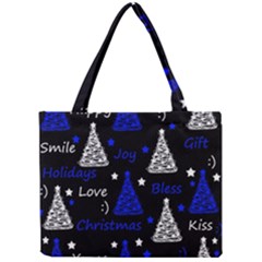 New Year pattern - blue Mini Tote Bag