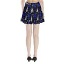 New Year pattern - blue Pleated Mini Skirt View2