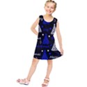 New Year pattern - blue Kids  Tunic Dress View1