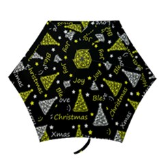 New Year Pattern - Yellow Mini Folding Umbrellas by Valentinaart