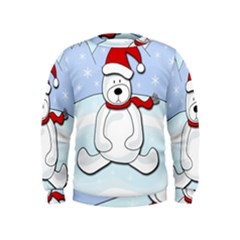 Polar Bear Kids  Sweatshirt by Valentinaart