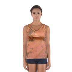 Red Leaf Texture Women s Sport Tank Top  by SamEarl13