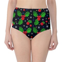 Xmas Magical Pattern High-waist Bikini Bottoms by Valentinaart