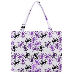 Lizards Pattern - Purple Mini Tote Bag by Valentinaart