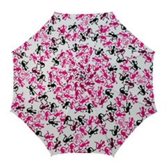 Lizards Pattern - Magenta Golf Umbrellas by Valentinaart