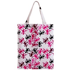 Lizards Pattern - Magenta Zipper Classic Tote Bag by Valentinaart