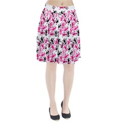 Lizards Pattern - Magenta Pleated Skirt by Valentinaart