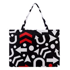 Right Direction - Red Medium Tote Bag by Valentinaart