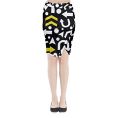 Right Direction - Yellow Midi Wrap Pencil Skirt by Valentinaart