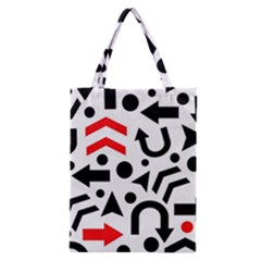 Red Right Direction Classic Tote Bag by Valentinaart