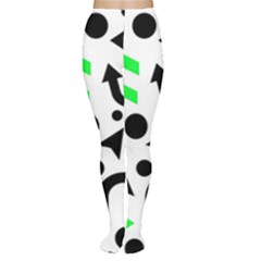 Green Right Direction  Women s Tights by Valentinaart