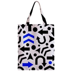 Blue Right Direction Zipper Classic Tote Bag by Valentinaart