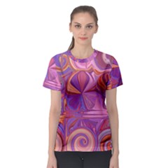 Candy Abstract Pink, Purple, Orange Women s Sport Mesh Tee