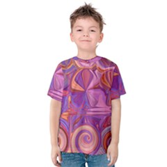 Candy Abstract Pink, Purple, Orange Kids  Cotton Tee