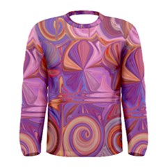 Candy Abstract Pink, Purple, Orange Men s Long Sleeve Tee