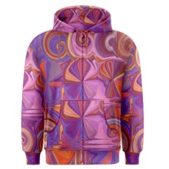 Candy Abstract Pink, Purple, Orange Men s Zipper Hoodie