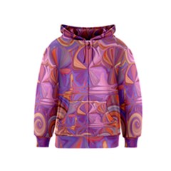 Candy Abstract Pink, Purple, Orange Kids  Zipper Hoodie