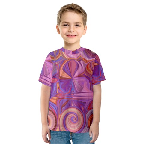 Candy Abstract Pink, Purple, Orange Kids  Sport Mesh Tee by digitaldivadesigns