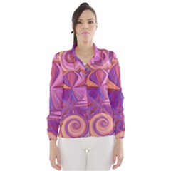 Candy Abstract Pink, Purple, Orange Wind Breaker (women)