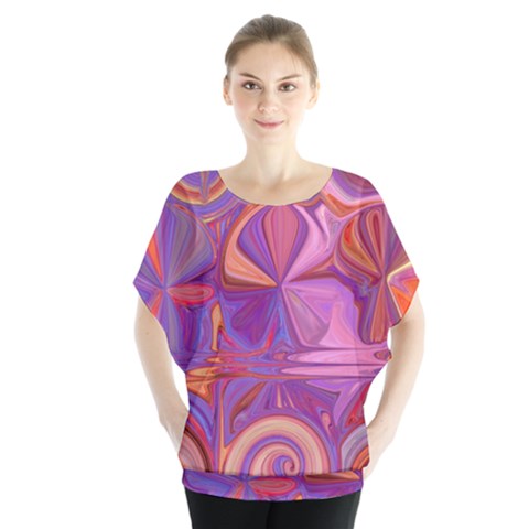 Candy Abstract Pink, Purple, Orange Blouse by digitaldivadesigns