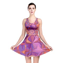 Candy Abstract Pink, Purple, Orange Reversible Skater Dress by digitaldivadesigns