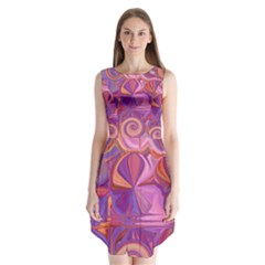 Candy Abstract Pink, Purple, Orange Sleeveless Chiffon Dress   by digitaldivadesigns