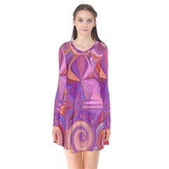 Candy Abstract Pink, Purple, Orange Flare Dress by digitaldivadesigns