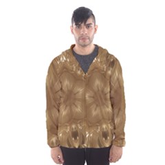 Elegant Gold Brown Kaleidoscope Star Hooded Wind Breaker (men) by yoursparklingshop