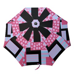 Pink Collage Folding Umbrellas