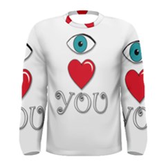 I Love You Men s Long Sleeve Tee by Valentinaart