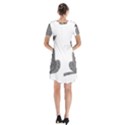 Gray cat Short Sleeve V-neck Flare Dress View2