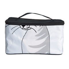 White Cat  Cosmetic Storage Case by Valentinaart