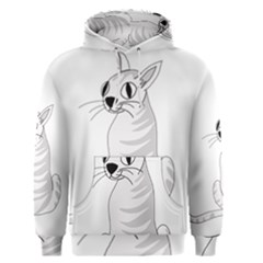 White Cat  Men s Pullover Hoodie by Valentinaart