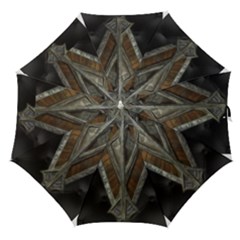 Black Umbrella With Multicolor Design Straight Umbrellas by GabriellaDavid