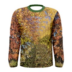 Autumn Trees Op Art Men s Long Sleeve Tee