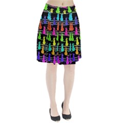 Colorful Cats Pattern Pleated Skirt by Valentinaart
