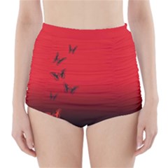 Lepidopteran High-waisted Bikini Bottoms