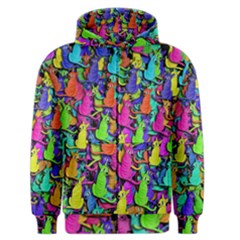 Colorful Cats Men s Zipper Hoodie by Valentinaart