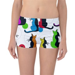 Colorful Abstract Cats Reversible Bikini Bottoms