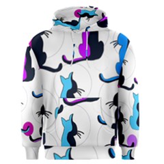 Purple Abstract Cats Men s Pullover Hoodie