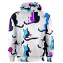 Purple abstract cats Men s Pullover Hoodie View1